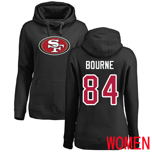 San Francisco 49ers Black Women Kendrick Bourne Name and Number Logo #84 Pullover